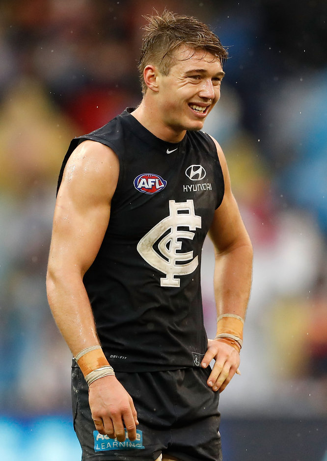 AFL 2016 Rd 16 - Carlton v Adelaide MELBOURNE, AUSTRALIA - JULY 10: Patrick Cripps of the Blues looks dejected after a loss during the 2016 AFL Round 16 match between the Carlton Blues and the Adelaide Crows at the Melbourne Cricket Ground on July 10, 2016 in Melbourne, Australia. (Photo by Adam Trafford/AFL Media)